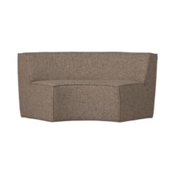 Europa Eetkamerbank 2-zits geweven stof donkerbruin melange 186cm