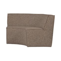 Europa Eetkamerbank 2-zits geweven stof donkerbruin melange 186cm