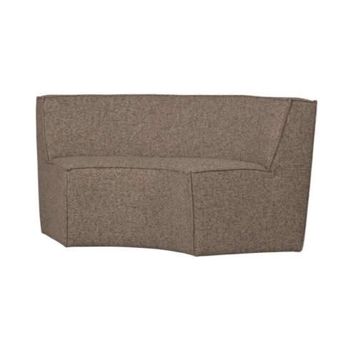 Europa Eetkamerbank 2-zits geweven stof donkerbruin melange 186cm