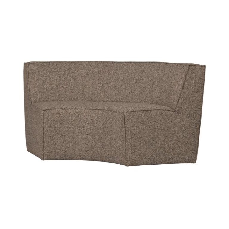 Europa Eetkamerbank 2-zits geweven stof donkerbruin melange 186cm