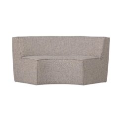 Europa Eetkamerbank 2-zits geweven stof zand melange 186cm