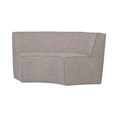 Europa Eetkamerbank 2-zits geweven stof zand melange 186cm