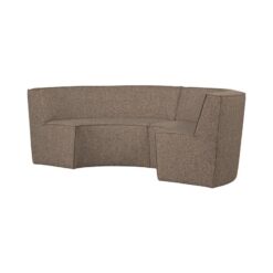 Europa Eetkamerbank 4-zits geweven stof donkerbruin melange 262cm