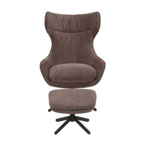 Fauteuil Hannah met voetenbank Paars