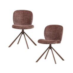 Femke Eetkamerstoel chenille blauw