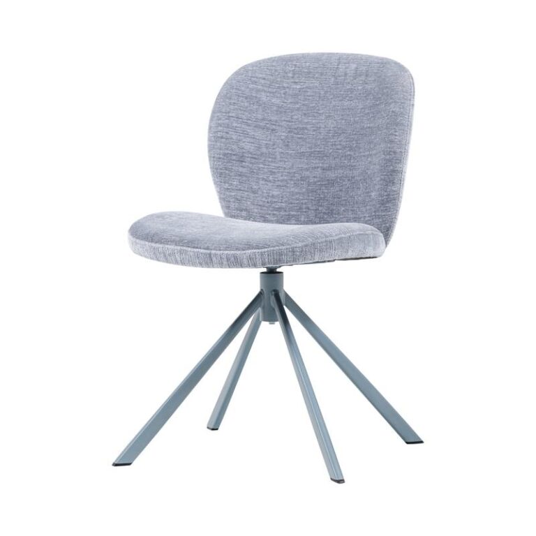 Femke Eetkamerstoel chenille blauw