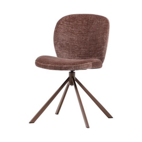 Femke Eetkamerstoel chenille bruin