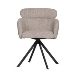 Fenne Draaibare eetkamerstoel geweven stof naturel