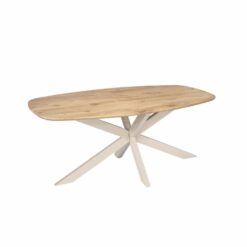 Ferry Eettafel Deens Ovaal Naturel Eiken met zand poot 180 cm