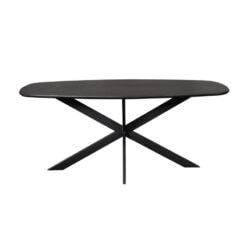 Ferry Eettafel Deens Ovaal Zwart Eiken 180 cm