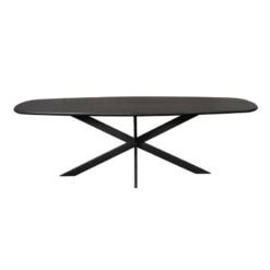 Ferry Eettafel Deens Ovaal Zwart Eiken 280 cm