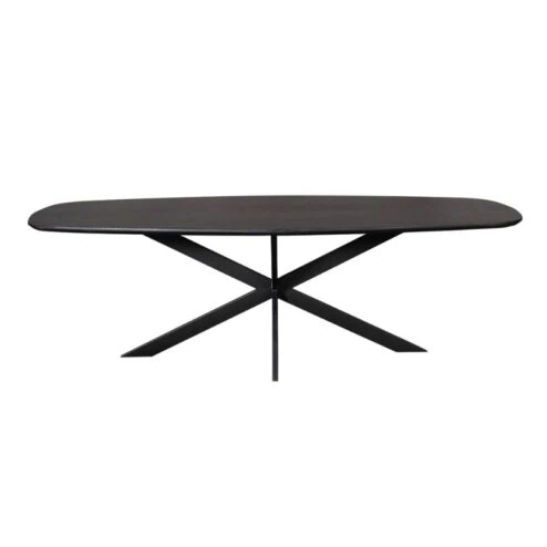 Ferry Eettafel Deens Ovaal Zwart Eiken 280 cm