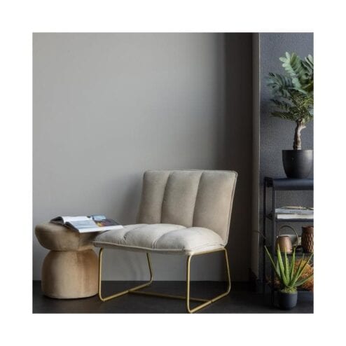 Fie Fauteuil ribstof zand