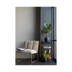 Fie Fauteuil ribstof zand