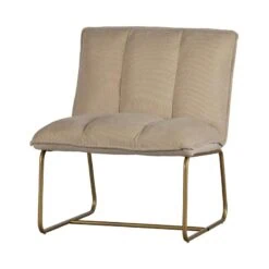 Fie Fauteuil ribstof zand