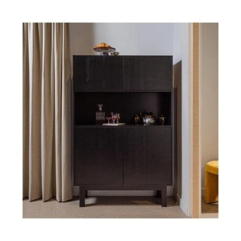 Finca Buffet-/drankkast grenen zwart 110cm