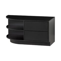 Finca Tv meubel rond links grenen zwart 78cm