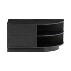 Finca Tv meubel rond rechts grenen zwart 78cm