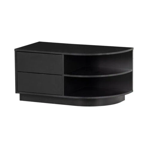 Finca Tv meubel rond rechts grenen zwart 78cm