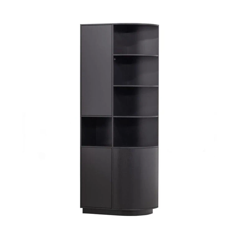 Finca Vakkenkast rond rechts grenen zwart 78cm