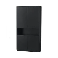 Finca Wandkast grenen zwart 110cm