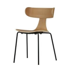 Form Eetkamerstoel hout met metalen poot naturel