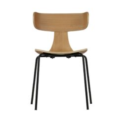 Form Eetkamerstoel hout met metalen poot naturel