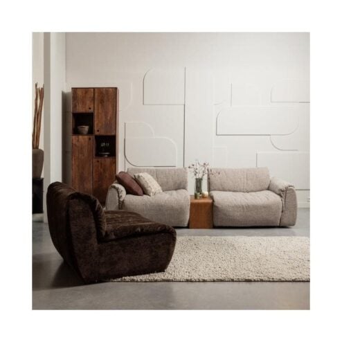 Frey Multifunctionele bijzettafel multiplex bruin 60cm