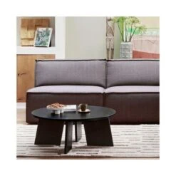 Fries Salontafel eiken blacknight 90cm