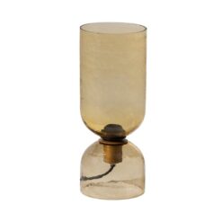 Gigi 1-lichts Tafellamp gehamerd glas naturel 38cm