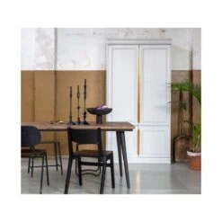 Guild Tafel naturel met zwart onderstel 220cm