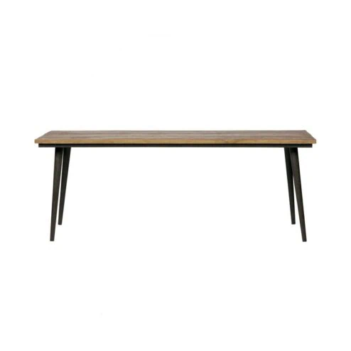 Guild Tafel naturel met zwart onderstel 220cm