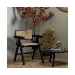 Gunn Eetkamerstoel rattan/hout zwart