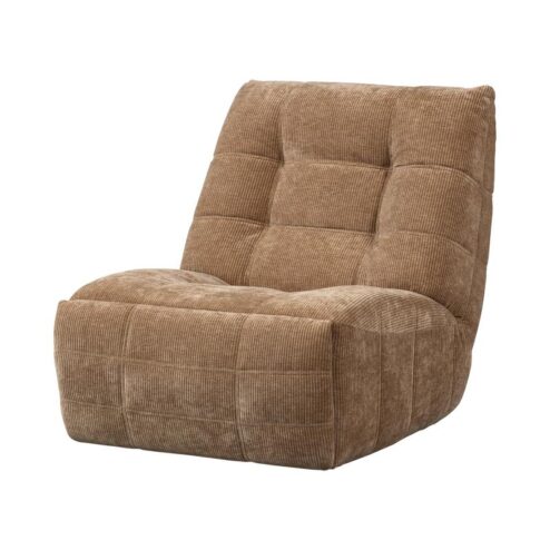Hein Relaxfauteuil elektrisch geweven rib lichtbruin