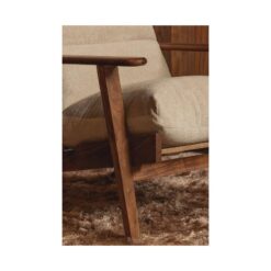 Houston Fauteuil bouclé/hout naturel