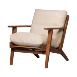 Houston Fauteuil bouclé/hout naturel