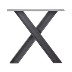 Industrial X-vorm poot metaal zwart