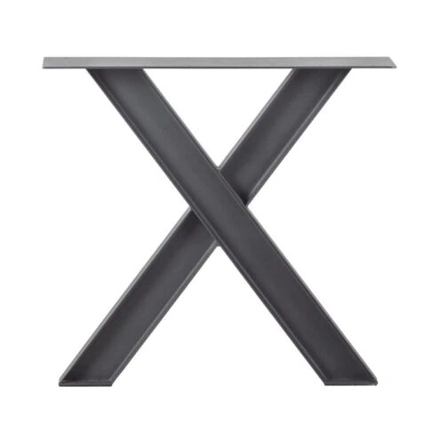 Industrial X-vorm poot metaal zwart