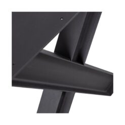 Industrial X-vorm poot metaal zwart