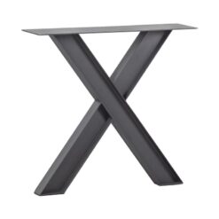 Industrial X-vorm poot metaal zwart