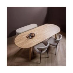 Jacob Gestoffeerd bankje naturel 130cm