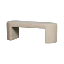 Jacob Gestoffeerd bankje naturel 130cm