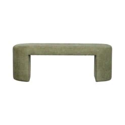 Jacob Gestoffeerd bankje olijfgroen 130cm