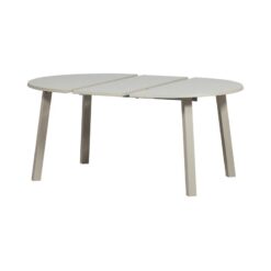 Janne Uitschuifbare eettafel rond eiken dakargrau 120/160/200cm