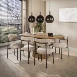 Jean Eettafel Deens ovaal Mangohout 180cm