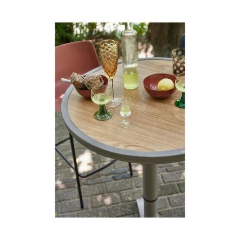 Jeppe Hoogte verstelbare bartafel tuin aluminium bruin/grijs 70cm