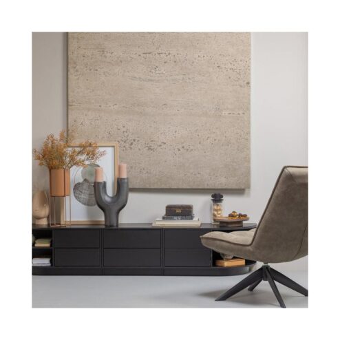 Jouke Draaifauteuil leerlook groen