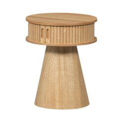 Karri Nachtkastje rond MDF/grenen naturel 38cm
