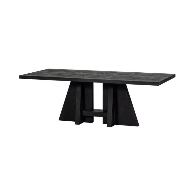 Kean Eettafel met middenpoot mango zwart 220cm