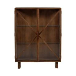 Kella 2-deurs kast mangohout bruin 100cm